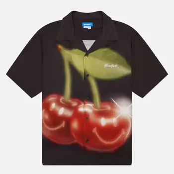 Мужская рубашка MARKET Smiley Cherries, цвет чёрный, размер M