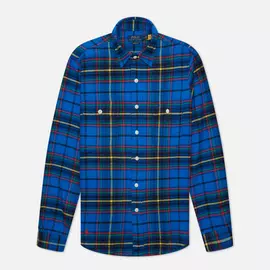 Мужская рубашка Polo Ralph Lauren Classic Fit Plaid Twill, цвет синий, размер XL