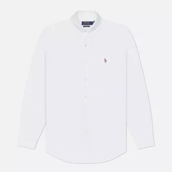 Мужская рубашка Polo Ralph Lauren Classic Oxford Custom Fit, цвет белый, размер L