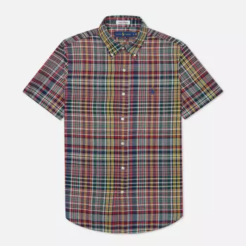 Мужская рубашка Polo Ralph Lauren Custom Fit Bleeding Madras, цвет красный, размер S