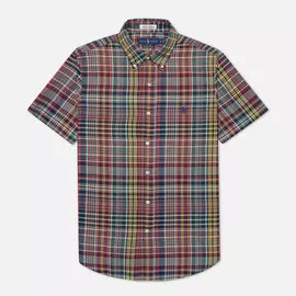 Мужская рубашка Polo Ralph Lauren Custom Fit Bleeding Madras, цвет красный, размер XL