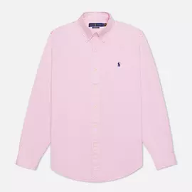 Мужская рубашка Polo Ralph Lauren Custom Fit Washed Pinpoint Oxford, цвет розовый, размер L