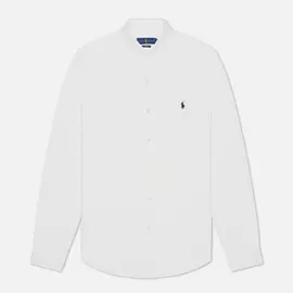 Мужская рубашка Polo Ralph Lauren Garment Dyed Oxford Slim Fit, цвет белый, размер XXL