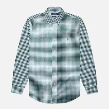 Мужская рубашка Polo Ralph Lauren Gingham Oxford Custom Fit, цвет зелёный, размер L