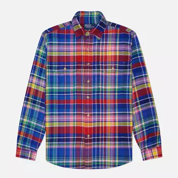 Мужская рубашка Polo Ralph Lauren Madras Classic Fit, цвет красный, размер M