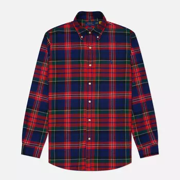 Мужская рубашка Polo Ralph Lauren Plaid Brushed Flannel Classic Fit, цвет красный, размер L