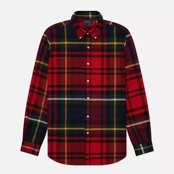 Мужская рубашка Polo Ralph Lauren Plaid Flannel Classic Fit, цвет красный, размер XL