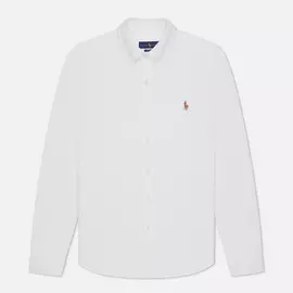 Мужская рубашка Polo Ralph Lauren Regular Fit 55/2 Oxford Pique, цвет белый, размер L