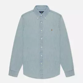 Мужская рубашка Polo Ralph Lauren Slim Fit Chambray, цвет голубой, размер M