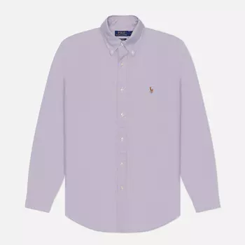 Мужская рубашка Polo Ralph Lauren The Iconic Oxford Custom Fit, цвет фиолетовый, размер XL