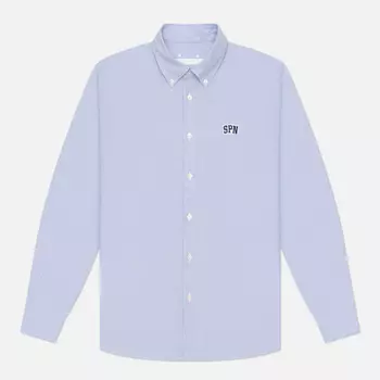 Мужская рубашка SOPHNET. SPN Wappen Regular Fit B.D., цвет голубой, размер M