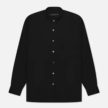 Мужская рубашка SOPHNET. Super Black Wool Band Collar Big, цвет чёрный, размер XL