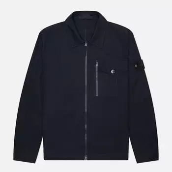 Мужская рубашка Stone Island Weatherproof Cotton Canvas Ghost Overshirt, цвет синий, размер L