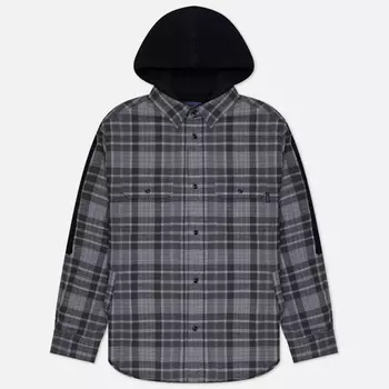 Мужская рубашка thisisneverthat FCP Plaid Check Hooded, цвет чёрный, размер XL