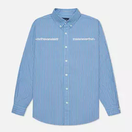 Мужская рубашка thisisneverthat MI-Logo Striped, цвет голубой, размер XL