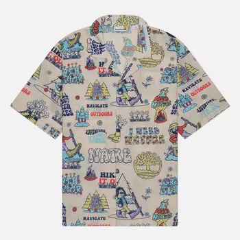 Мужская рубашка Timberland Graphic Resort, цвет бежевый, размер XXL