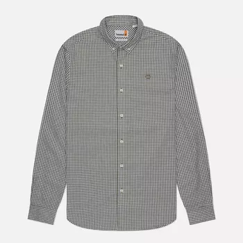 Мужская рубашка Timberland Micro Gingham Poplin, цвет оливковый, размер XXL