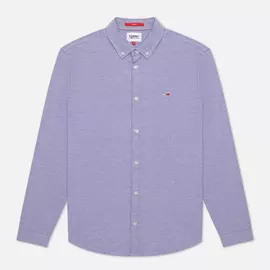 Мужская рубашка Tommy Jeans Stretch Oxford Slim Fit, цвет голубой, размер L