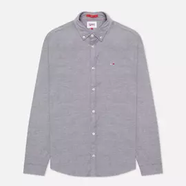 Мужская рубашка Tommy Jeans Stretch Oxford Slim Fit, цвет серый, размер M