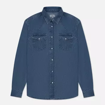 Мужская рубашка Woolrich Denim, цвет синий, размер M