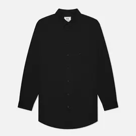 Мужская рубашка Y-3 Classic Chest Logo Button-Down, цвет чёрный, размер S