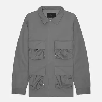 Мужская рубашка Y-3 Pocket Workwear Overshirt, цвет серый, размер L