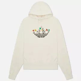 Мужская толстовка adidas Originals Floral Trefoil Hoodie, цвет бежевый, размер S