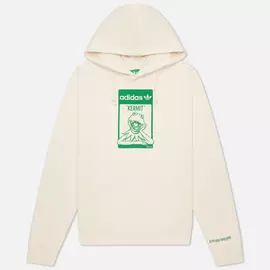 Мужская толстовка adidas Originals x Disney Kermit The Frog Hoodie, цвет бежевый, размер XL