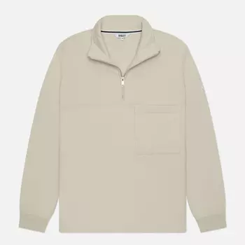Мужская толстовка Aigle Brushed Half Zip Stand Collar, цвет бежевый, размер XXL
