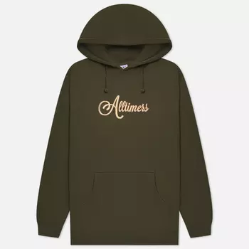Мужская толстовка Alltimers Signature Needed Hoodie, цвет оливковый, размер S