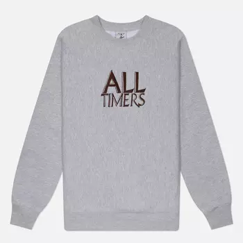 Мужская толстовка Alltimers Taverna Embroidered Crew Neck, цвет серый, размер XXL