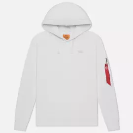 Мужская толстовка Alpha Industries X-Fit Hoody, цвет белый, размер L