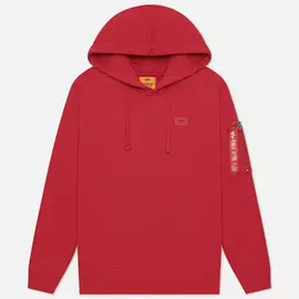 Мужская толстовка Alpha Industries X-Fit Hoody, цвет красный, размер XXS