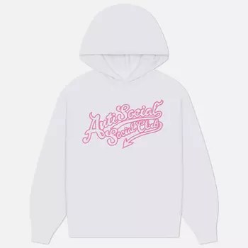 Мужская толстовка Anti Social Social Club Script Club Hoodie, цвет белый, размер XS