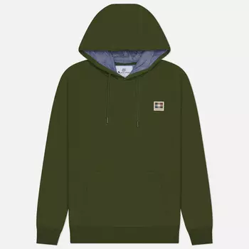 Мужская толстовка Aquascutum Active Club Check Patch Hoodie, цвет зелёный, размер XXL