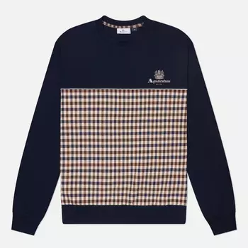 Мужская толстовка Aquascutum Active Scuba Club Check Crewneck, цвет синий, размер S