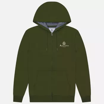 Мужская толстовка Aquascutum Active Small Logo Full Zip Hoodie, цвет оливковый, размер S