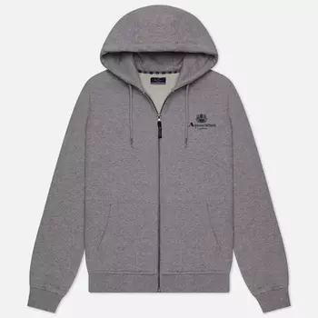 Мужская толстовка Aquascutum Active Small Logo Full Zip Hoodie Fleece, цвет серый, размер M