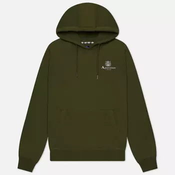 Мужская толстовка Aquascutum Active Small Logo Hoodie Fleece, цвет зелёный, размер XXL