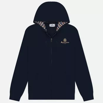 Мужская толстовка Aquascutum Active Small Logo Hoodie Full Zip, цвет синий, размер S