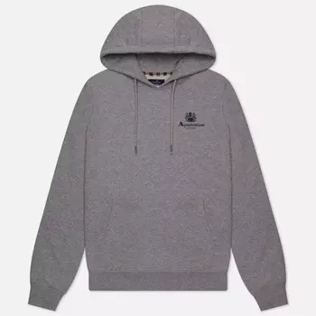 Мужская толстовка Aquascutum Active Small Logo Hoodie Fleece, цвет серый, размер L