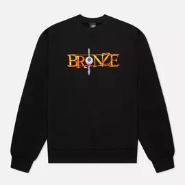 Мужская толстовка Bronze 56K Always Hard Embroidered Crew Neck, цвет чёрный, размер M