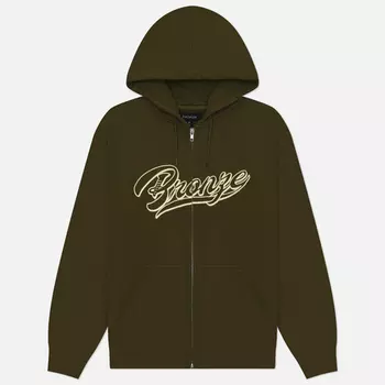Мужская толстовка Bronze 56K Sports Zip Hoodie, цвет оливковый, размер M