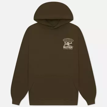 Мужская толстовка Butter Goods All Terrain Hoodie, цвет зелёный, размер XXL