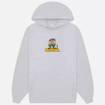 Мужская толстовка Butter Goods Blues Logo Hoodie, цвет серый, размер XXL