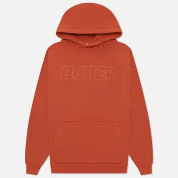 Мужская толстовка Butter Goods Distressed Dye Hoodie, цвет оранжевый, размер S