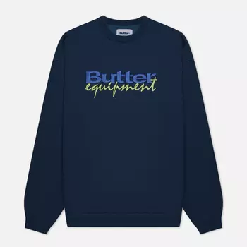 Мужская толстовка Butter Goods Equipment Embroidered Crew Neck, цвет синий, размер M