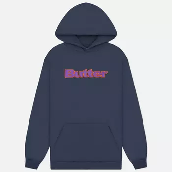 Мужская толстовка Butter Goods Felt Logo Applique Hoodie, цвет синий, размер XL