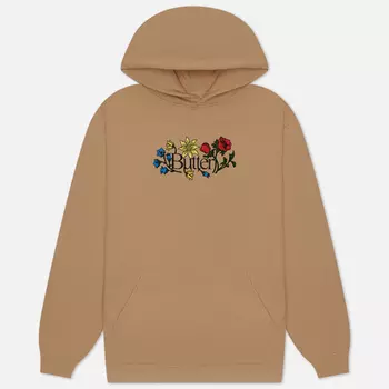 Мужская толстовка Butter Goods Floral Embroidered Hoodie, цвет бежевый, размер XXL