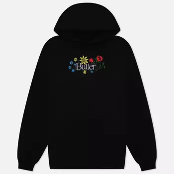 Мужская толстовка Butter Goods Floral Embroidered Hoodie, цвет чёрный, размер XXL